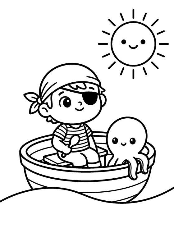 Tom le Pirate — Color it