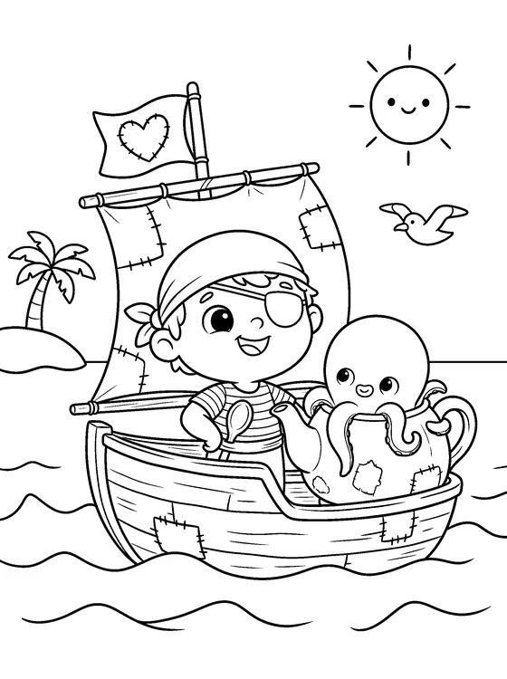 Tom le Pirate — Color it