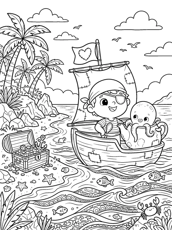 Tom le Pirate — Color it