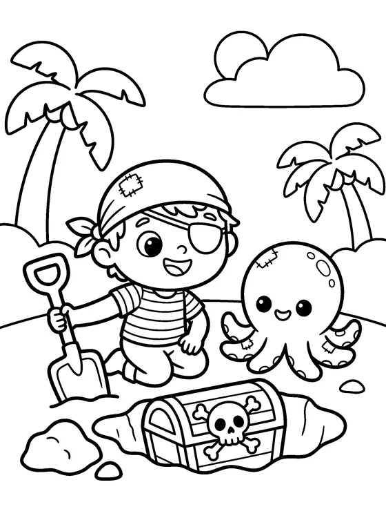 Tom le Pirate — Color it