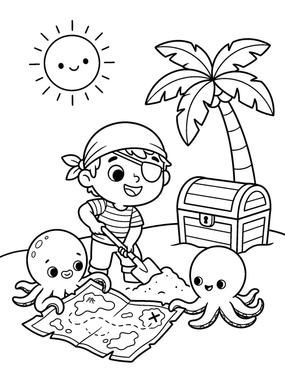 Tom le Pirate — Color it