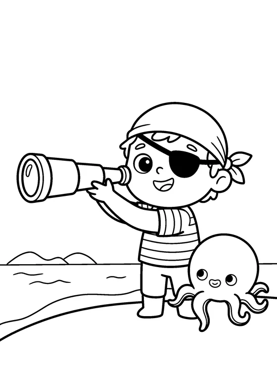 Tom le Pirate — Color it