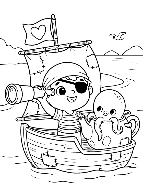 Tom le Pirate — Color it