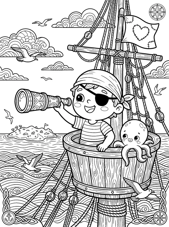Tom le Pirate — Color it