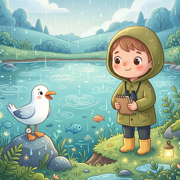Illustration d'aventure nature Tilibou · collection Marin & Plume