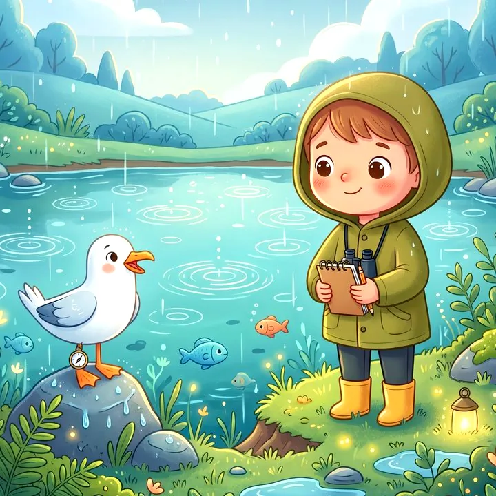Illustration d'aventure nature Tilibou · collection Marin & Plume