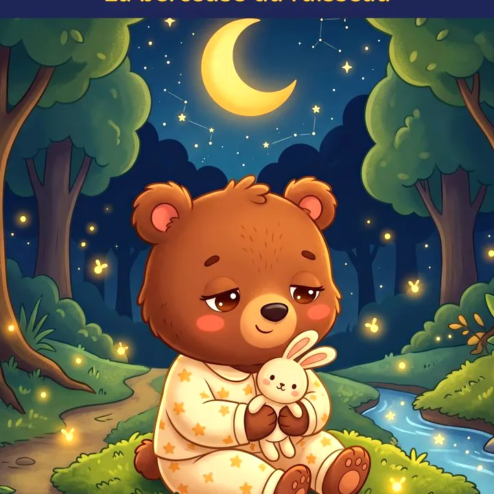 Illustration Tilibou · collection Noisette : une oursonne au clair de lune