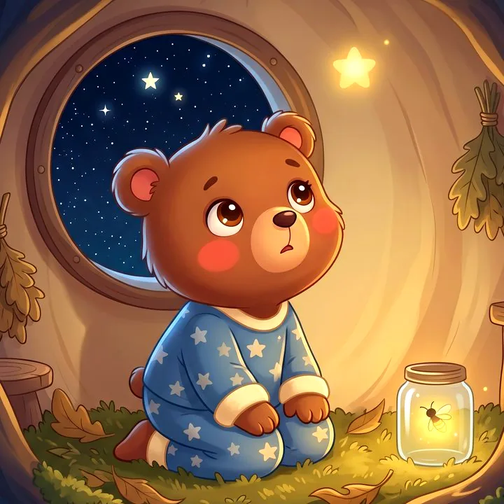 Illustration de l'épisode « La nuit où Noisette n'arrivait pas à dormir », collection Noisette · Tilibou